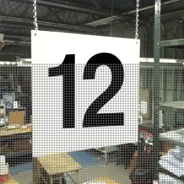 Hanging Aisle Sign, Legend 12