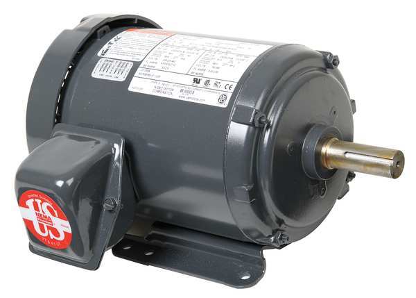 3-Phase General Purpose Motor, 1 1/2 HP, 143T Frame, 208-230/460V AC Voltage, 3,600 Nameplate RPM