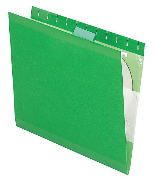 Hanging File Folders, Bright Green, PK25