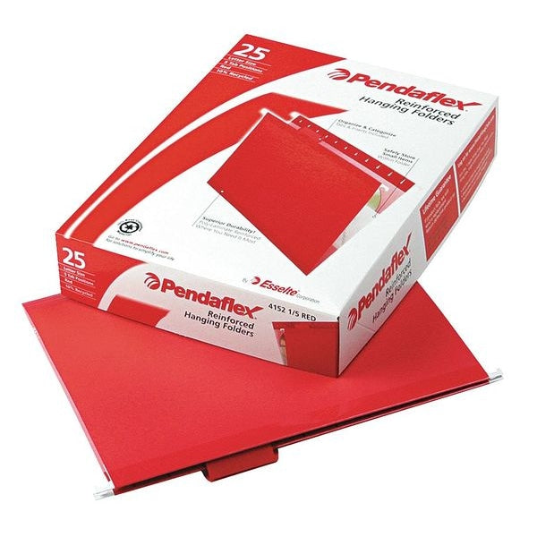 Hanging File Folders, Red, PK25
