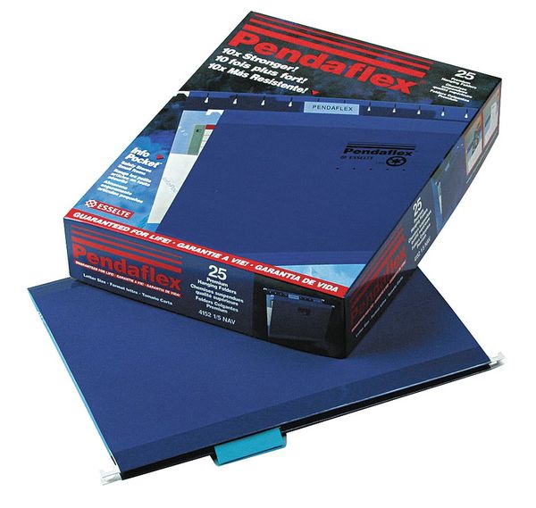Hanging File Folders, Navy, PK25