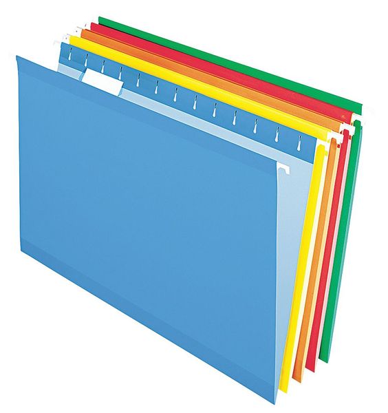 Hanging File Folders, Assorted, PK25