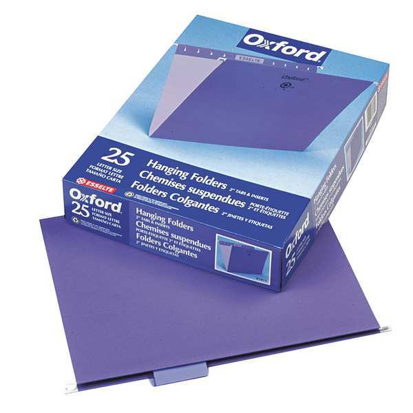 Hanging File Folders, Violet, PK25