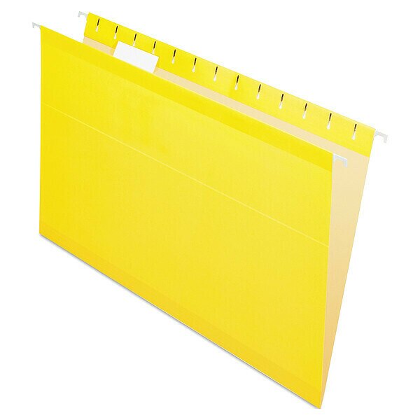 Hanging File Folders, Yellow, PK25