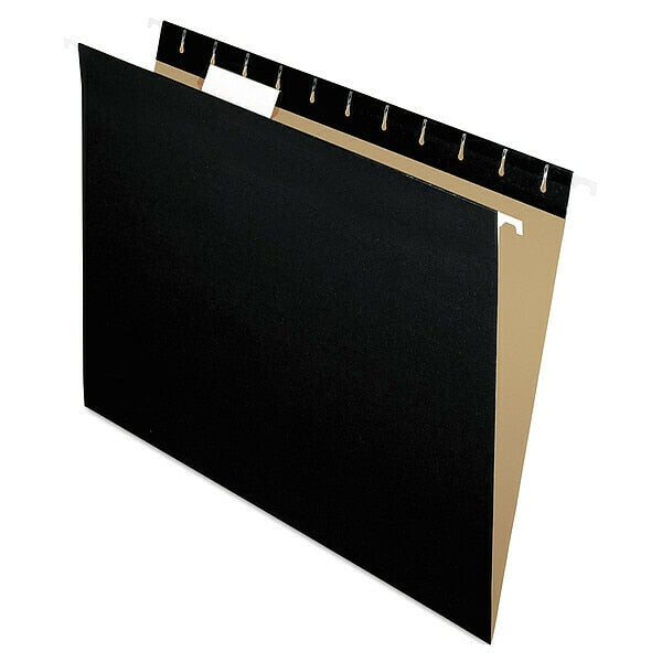 Hanging File Folders, Black, PK25