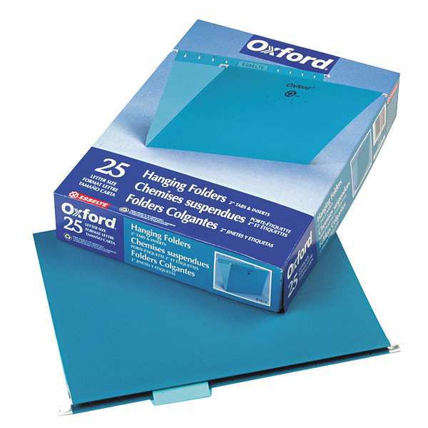 Hanging File Folders, Teal, PK25