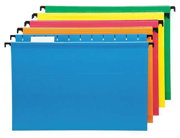 Hanging File Folders, Assorted, PK20