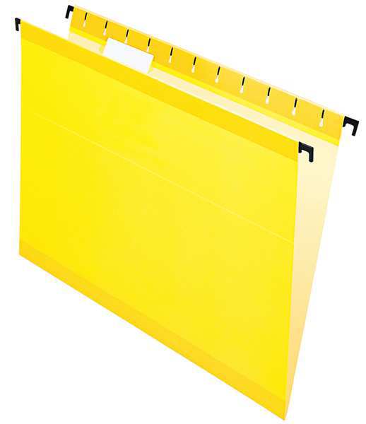 Hanging File Folders, Yellow, PK20