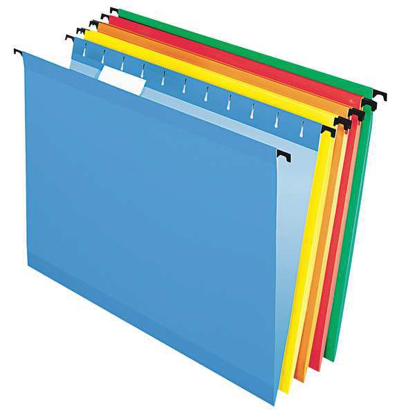 Hanging File Folders, Assorted, PK20