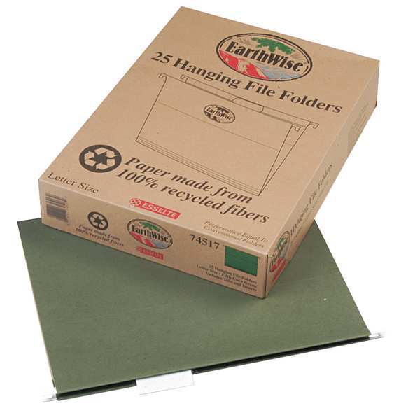 Hanging File Folder, Standard Green, PK25