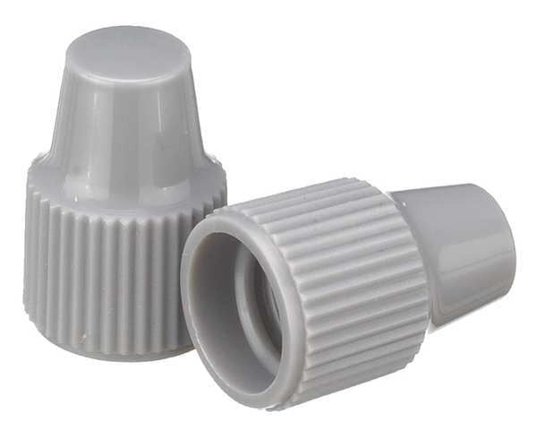 Dropper Tip CapPP, Gray, PK1000