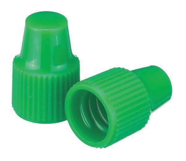 Dropper Tip CapPP, Green, PK1000