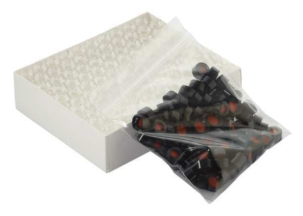 Autosampler Vial, Black Cap, PK100