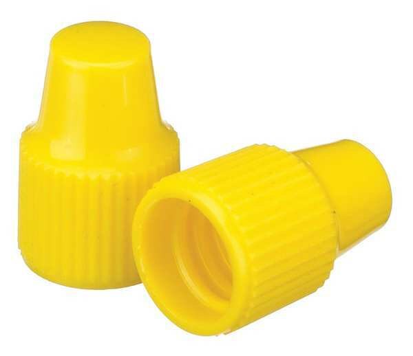 Dropper Tip CapPP, Yellow, PK1000