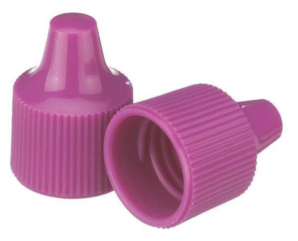 Dropper Tip CapPP, Purple, PK1000