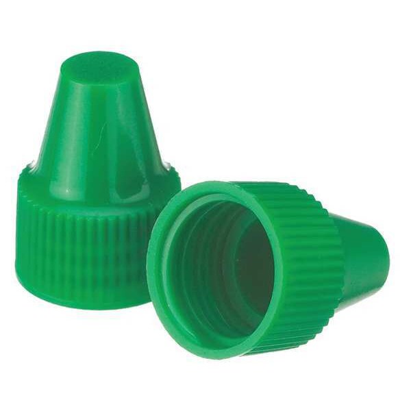 Dropper Tip CapPP, Green, PK1000
