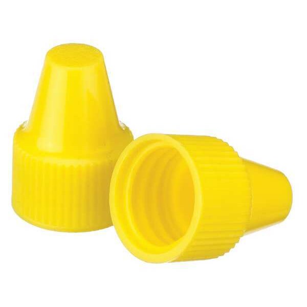 Dropper Tip CapPP, Yellow, PK1000