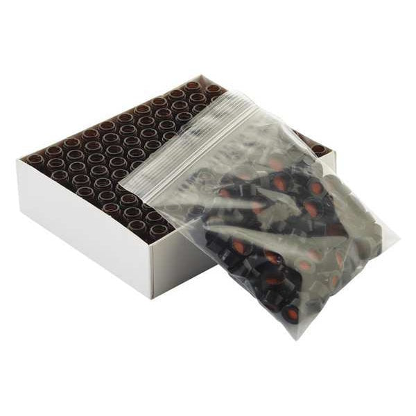 Autosampler Vial, Black Cap, PK100