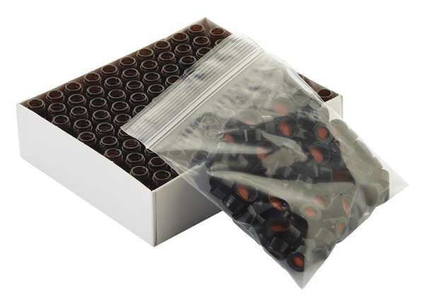 Autosampler Vial, Black Cap, PK100