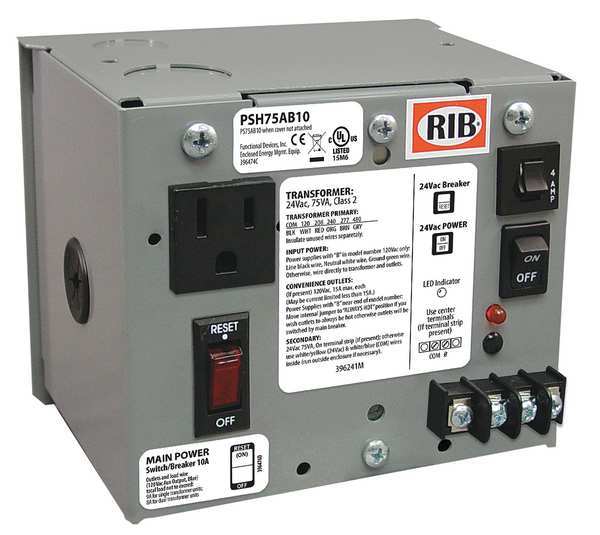Class 2 Transformer, 75VA, 24VAC, Multi