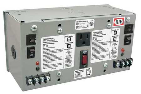 Class 2Transformer, (2)100VA, 120VAC, 24VAC