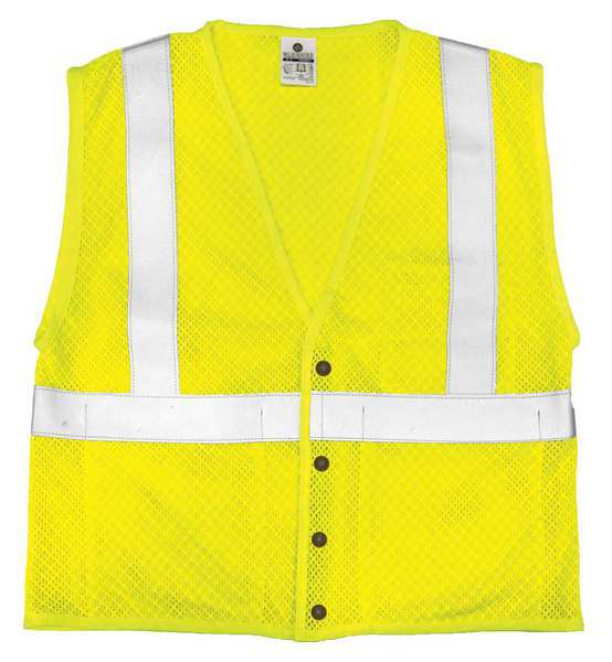 XL Class 2 Flame Resistant High Visibility Vest, Lime
