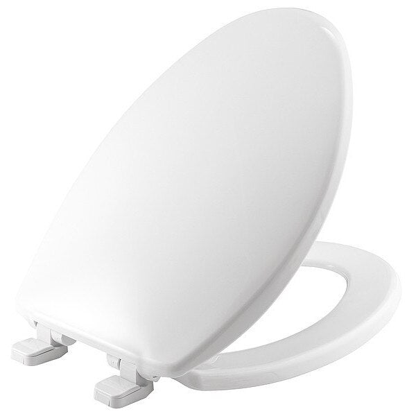 Toilet Seat, With Cover, Plastic, Elongated, White