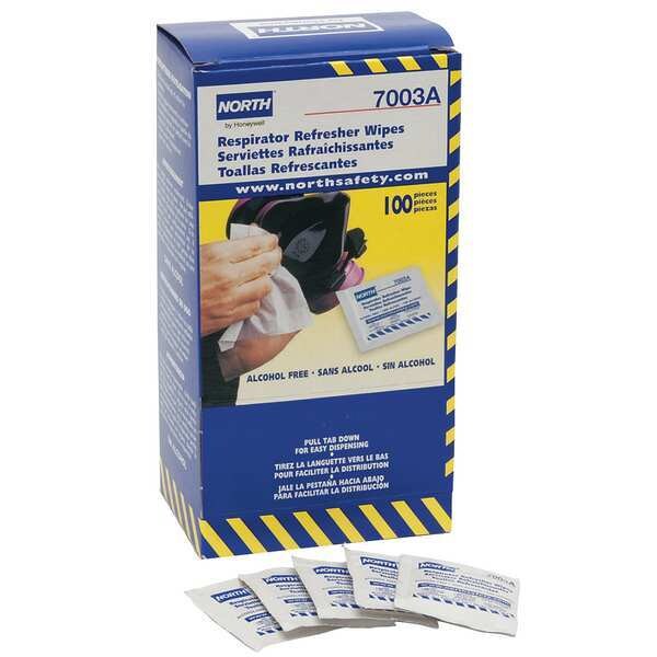 Respirator Wipes, Alcohol Free, PK100