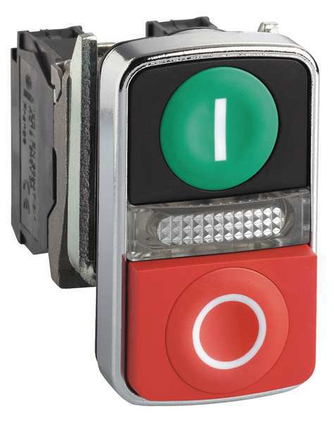 Illuminated Multi-Head Operator with Contact, 22 mm, 1NO/1NC, Rectangle