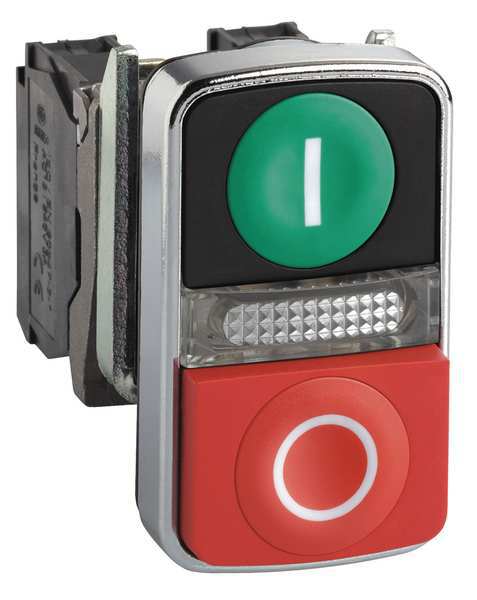 Illuminated Multi-Head Operator with Contact, 22 mm, 1NO/1NC, Rectangle