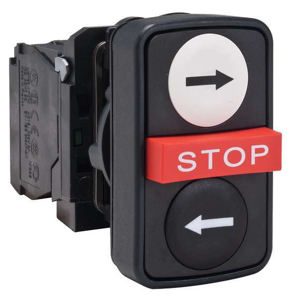 Multihead Operators with Contacts, 22 mm, 2NO/1NC, Rectangular