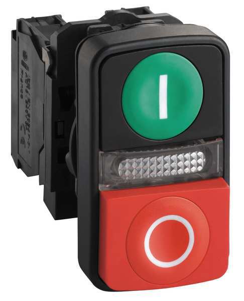 Illuminated Multi-Head Operator with Contact, 22 mm, 1NO/1NC, Rectangle