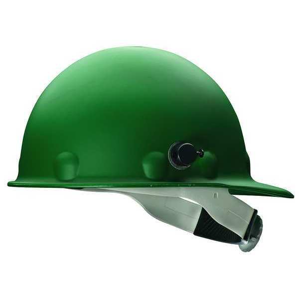 Front Brim Hard Hat, Type 1, Class G, Ratchet (8-Point), Green