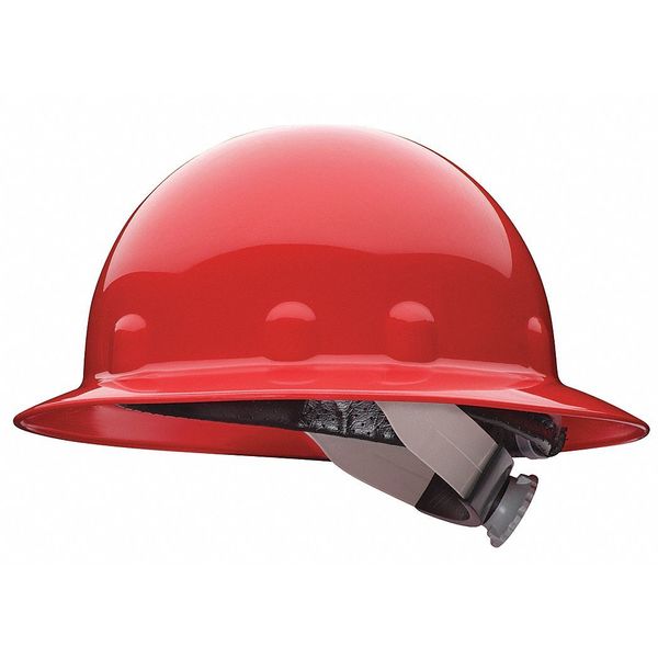 Full Brim Hard Hat, Type 1, Class E, Ratchet (8-Point), Red