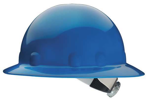 Full Brim Hard Hat, Type 1, Class E, Ratchet (8-Point), Blue