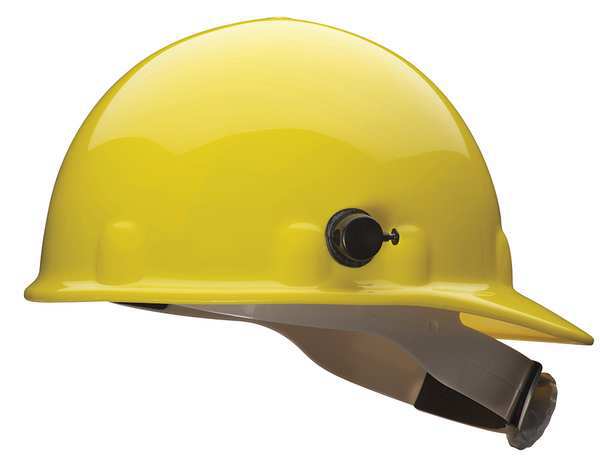 Front Brim Hard Hat, Type 1, Class G, Ratchet (8-Point), Yellow