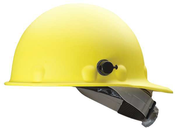 Front Brim Hard Hat, Type 1, Class G, Ratchet (8-Point), Yellow