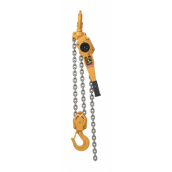 Lever Chain Hoist, 12,000 lb Load Capacity, 5 ft Hoist Lift, 1 31/32 in Hook Opening