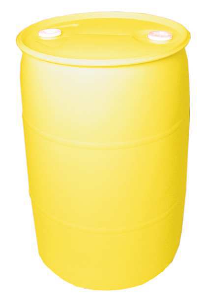 Closed Head Transport Drum, Polyethylene, 55 gal, Unlined, Yellow
