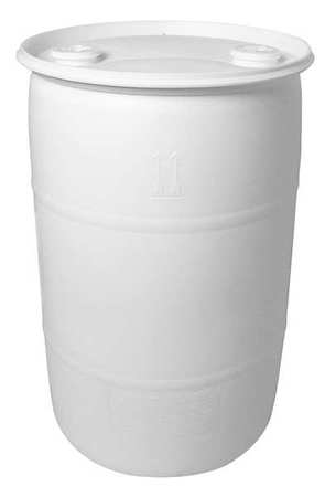 Closed Head Transport Drum, Polyethylene, 35 gal, Unlined, White