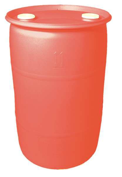 Closed Head Transport Drum, Polyethylene, 30 gal, Unlined, Red