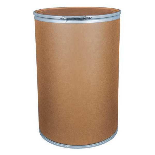 Open Head Transport Drum, Fiber, 47 gal, Unlined, Brown