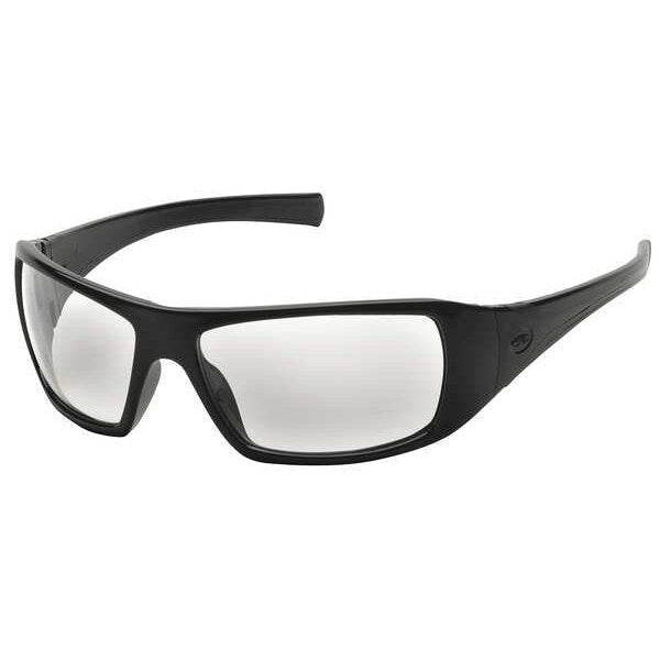 Safety Glasses, Wraparound Clear Polycarbonate Lens, Scratch-Resistant
