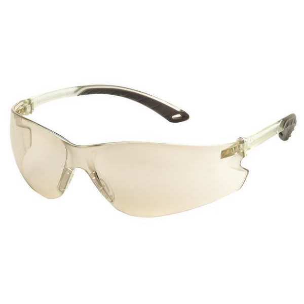 Safety Glasses, Itek Series, Anti-Scratch, Frameless, Gray Mirror, Indoor/Outdoor Lens