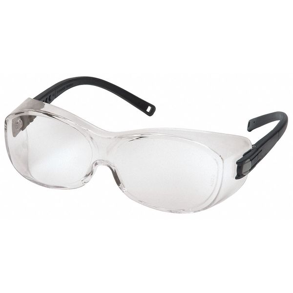OTG (Over-the-Glass) Safety Glasses, OTS Series, Anti-Fog/Scratch/Static, Black Arm, Clear Lens