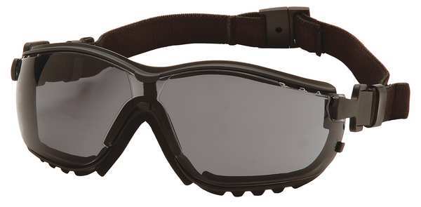 Safety Goggles, Gray Anti-Fog, Anti-Static, Scratch-Resistant Lens, V2G Series