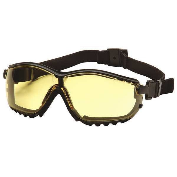 Safety Goggles, Amber Anti-Fog, Anti-Static, Scratch-Resistant Lens, V2G Series