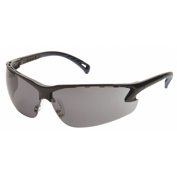 Safety Glasses, Wraparound Silver Mirror Polycarbonate Lens