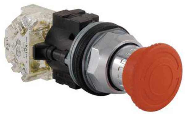 Non-Illuminated Push Button, 30 mm, 1NO/1NC, Red