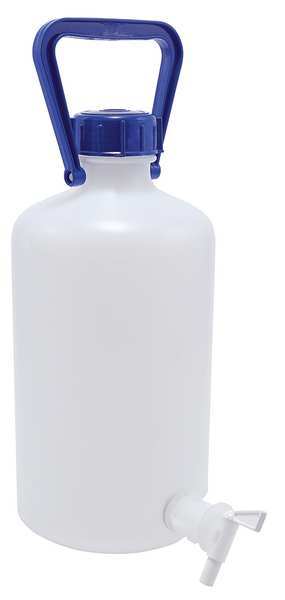 Carboy, Narrow Mouth, 5L, HDPE, Translucent